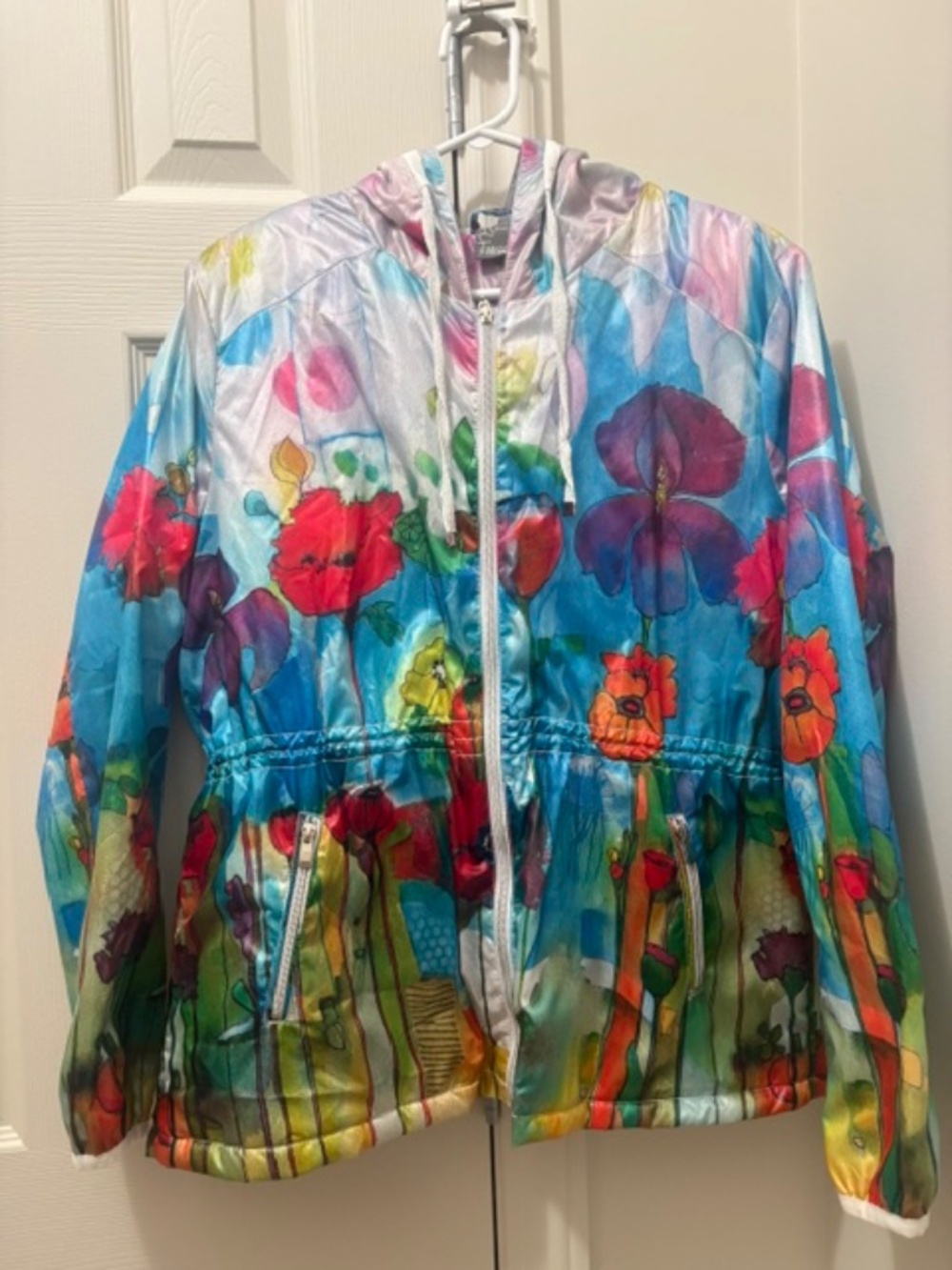 Simply Art by DOLCEZZA sz L windbreaker light jacket multicolour floral